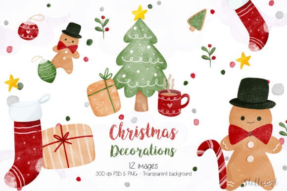 Download Watercolor Christmas Decorations - Watercolor christmas Collection