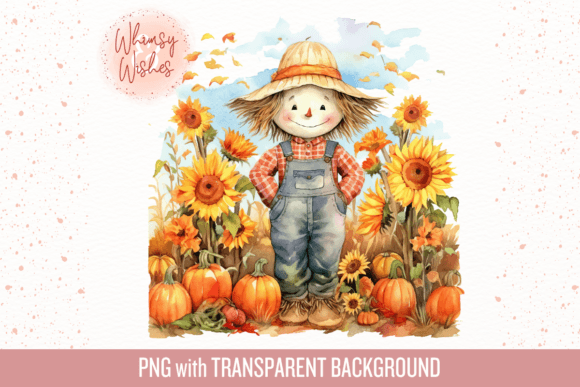Download Fall Season Scarecrow Watercolor - Fall Collection