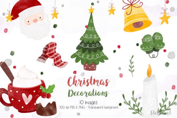 Download Watercolor Christmas Decorations - Watercolor christmas Collection