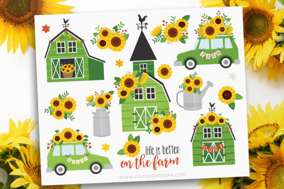 Download Fall Farm House (Green) Clipart - Fall Collection