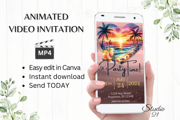 Download Smartphone Beach Party Invitation - Invitation Collection