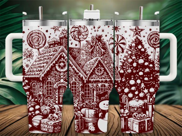 Download Gingerbread House Tumbler Wrap - Gingerbread house Collection