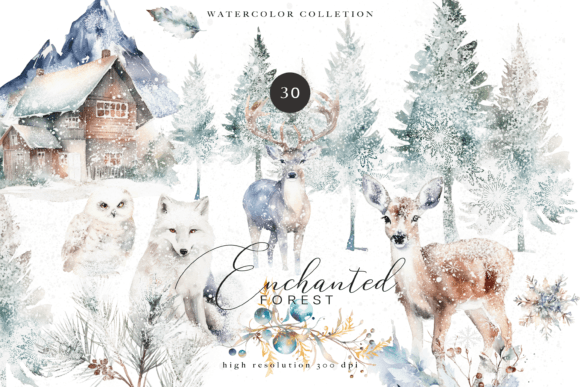 Download Evergreen Clipart Watercolor Christmas - Watercolor christmas Collection