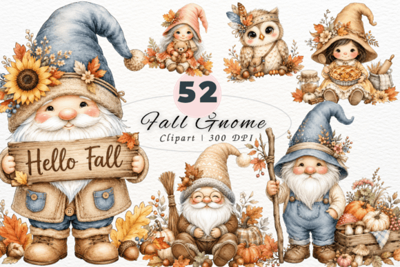 Download Fall Gnome Clipart PNG, Thanksgiving PNG - Fall Collection