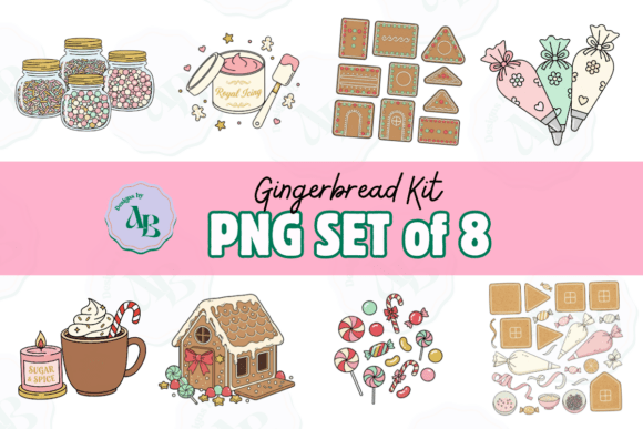 Download Christmas Gingerbread House Kit PNG Set - Gingerbread house Collection