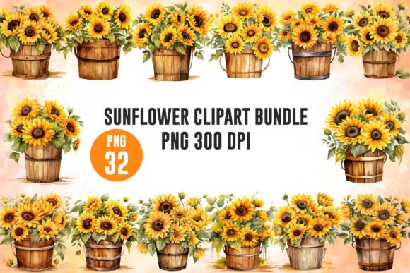 Download Fall Sunflower Watercolor Clipart Bundle - Fall Collection