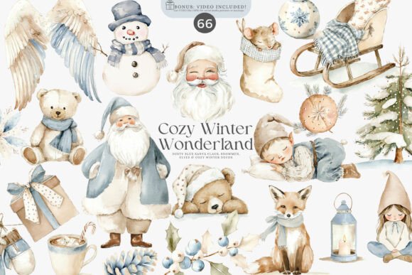 Download Watercolor Christmas Decor Clipart - Watercolor christmas Collection