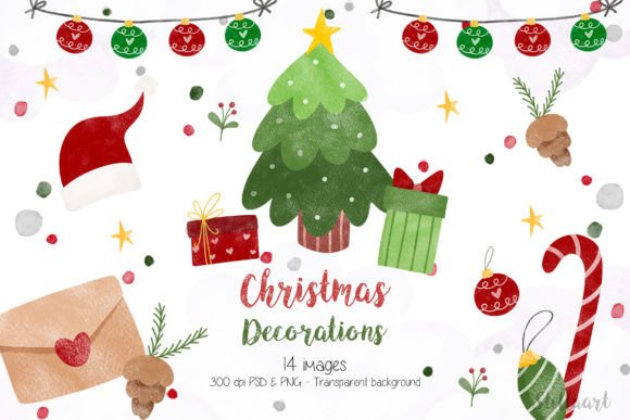 Download Watercolor Christmas Decorations - Watercolor christmas Collection